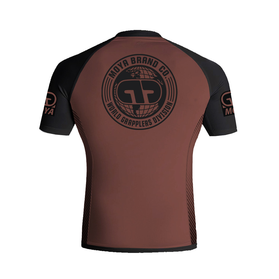 26 BROWN SS RASH GUARD