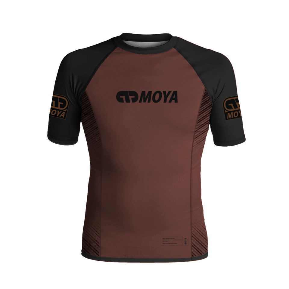 26 BROWN SS RASH GUARD