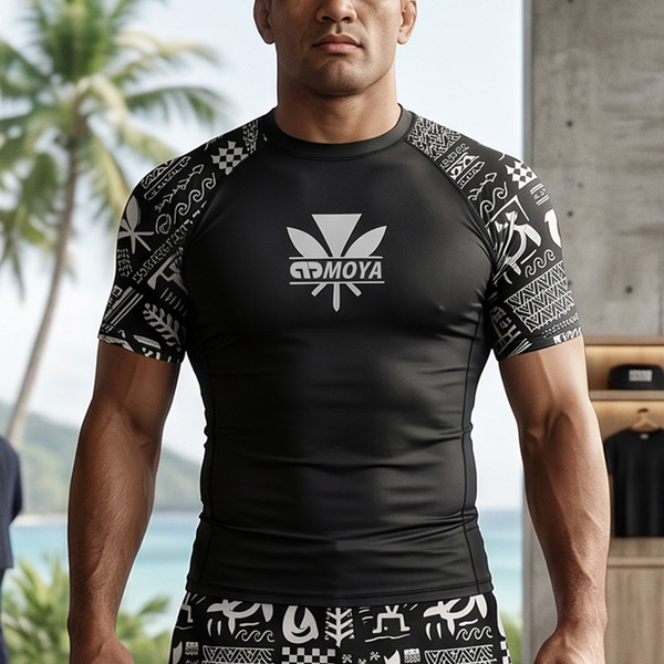 MOHI KOA BLACK SS RASH GUARD