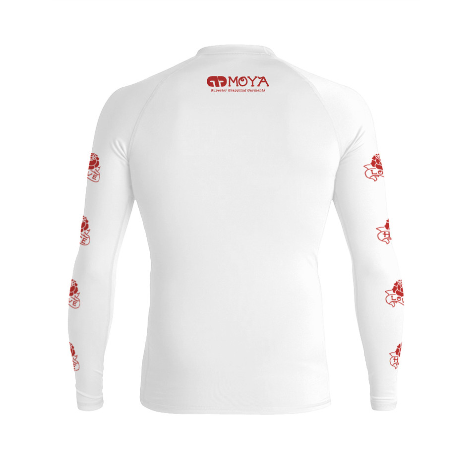 LOVE X HATE WHITE LS RASH GUARD